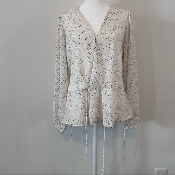 Banana Republic Factory Polka Dot Wrap Top |Size S| - Picture 2 of 8